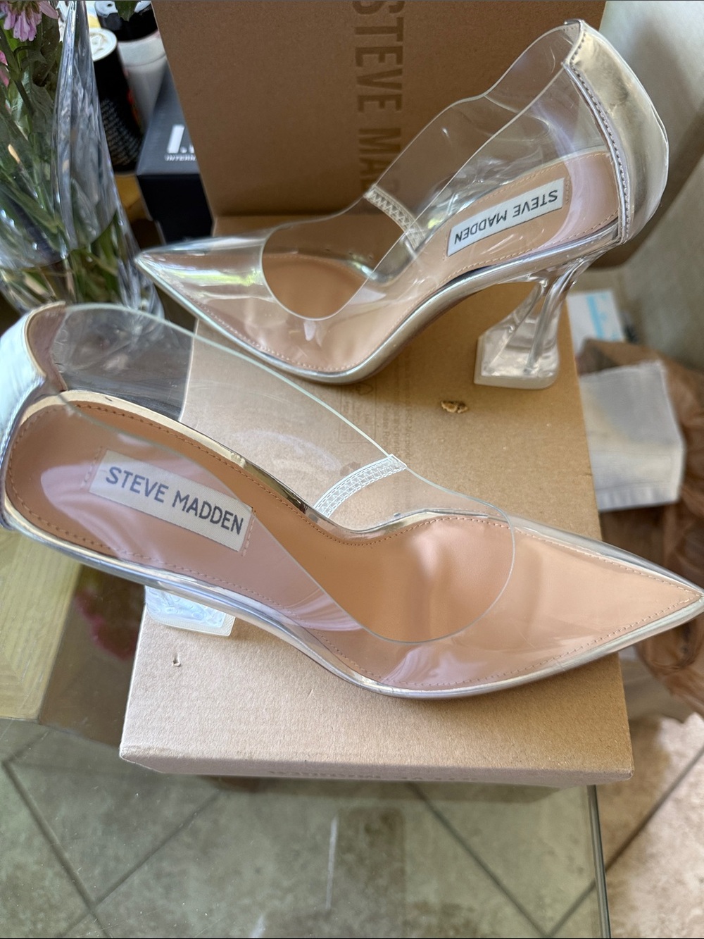 Steve Madden Translucent Heels - Picture 2 of 6